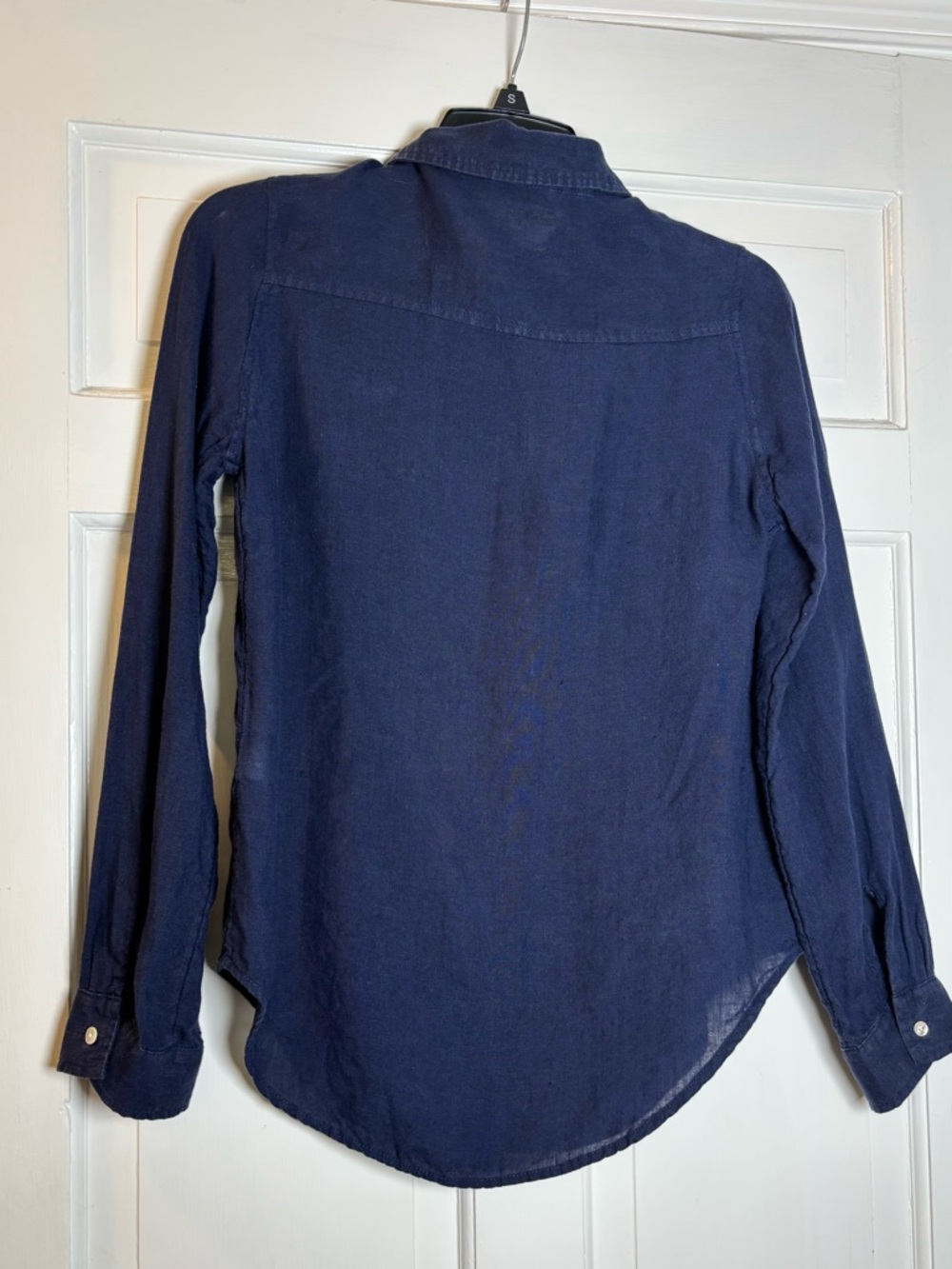Lily Pulitzer 100% Linen Navy Button-Up Shirt Women’s XS - Picture 3 of 7